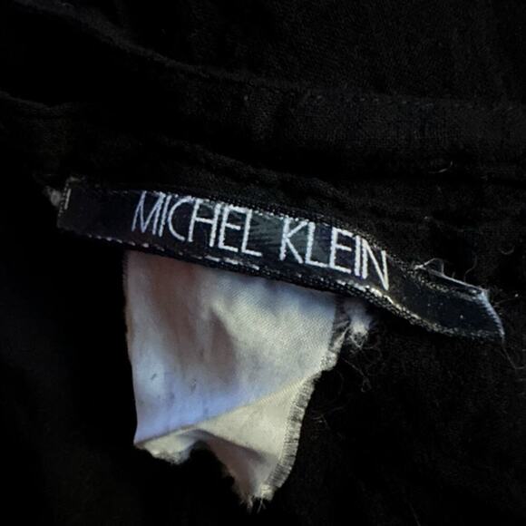Vintage 90s Michel Klein Sheer Black Linen Blouse - Picture 7 of 7